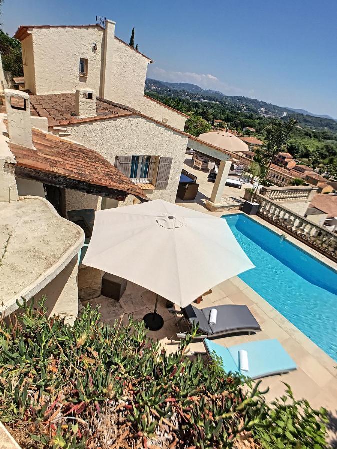 3 Bedrooms Villa Near Cannes - Pool & Jacuzzi - Sea View Mandelieu Exterior foto
